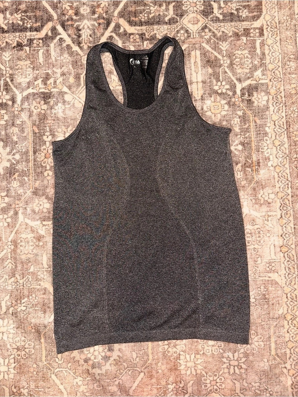 Zyia Active Copper Charged Tank Athletic Top Gray Large
